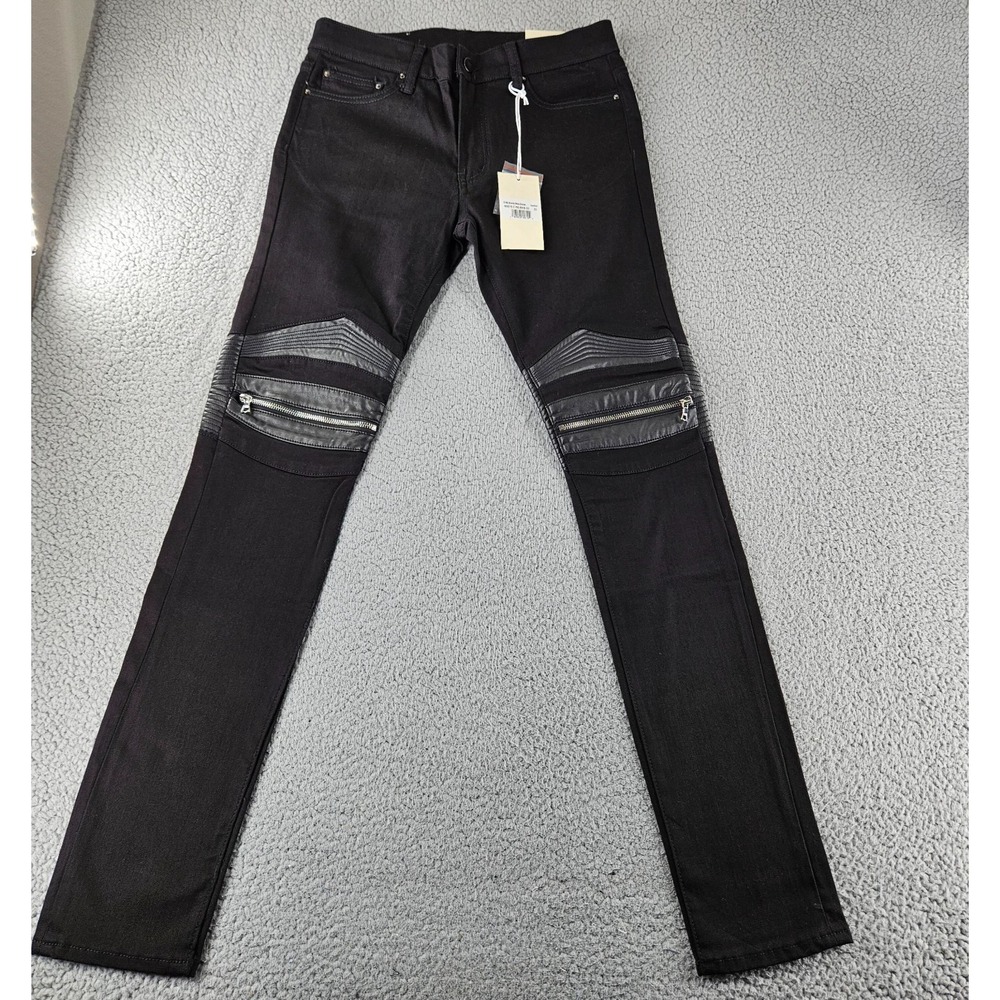 Mnml Jeans Mens 31 Black‎ X186 Stretch Moto Denim Grunge Streetwear Punk q
